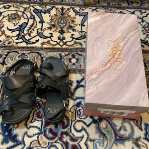 Franco sarto black sandals